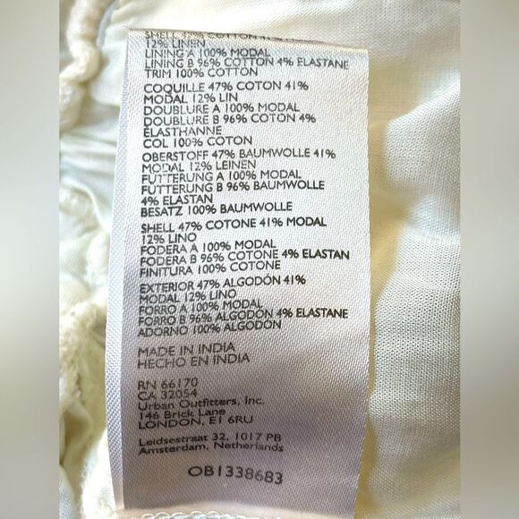 Free people Soleil wide leg cream jumpsuit romper gauzy cotton and crochet small - Picture 11 of 13